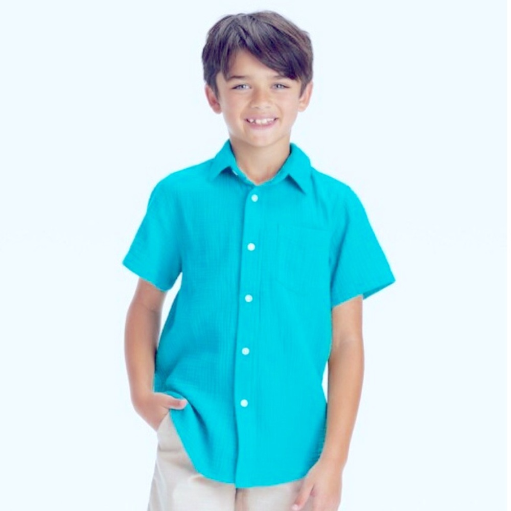 Cat & Jack Short Sleeve Gauze Button-Down Shirt